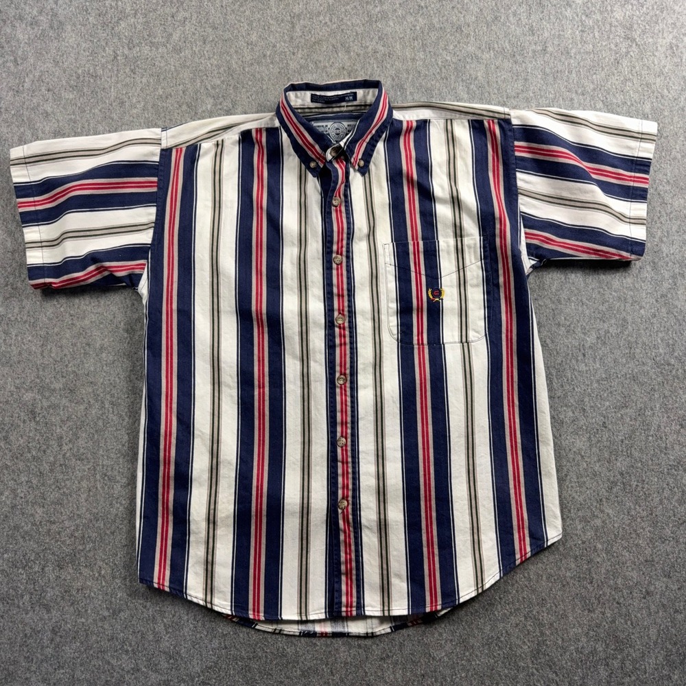Coliseum Mens Short Sleeve Button Down Shirt Medium